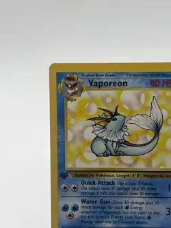 Vaporeon 28/64 1st Edition Pokemon Card Jungle Rare Non Holo LP - Image 3