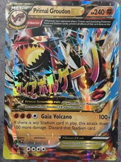 Primal GROUDON EX 086/160 Jumbo Oversized Promo Card Holo - LP - Image 1