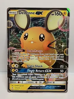 Dedenne GX 57/214 Unbroken Bonds Ultra Rare Pokemon Card MP - Image 1