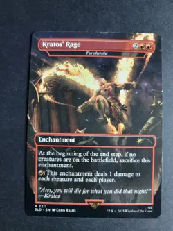 Kratos' Rage 2211 Rare MTG God of War Secret Lair - Image 1