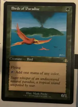 2023 Magic The Gathering Dominaria Remastered #336 Birds of Paradise Used - Image 1