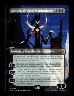 Ashiok, Wicked Manipulator (Borderless) 297 Foil M Wilds of Eldraine - Image 1