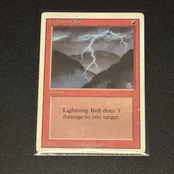 Lightning Bolt 161 Revised Edition HP to MP MTG - Image 1