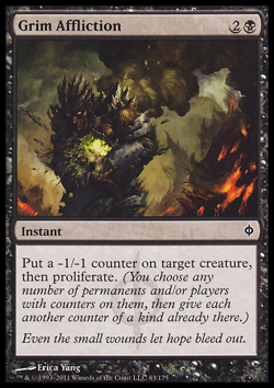 MTG Magic the Gathering Grim Affliction (63/180) New Phyrexia LP - Image 1