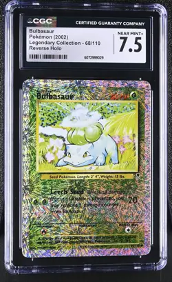 CGC 7.5 Bulbasaur 2002 Legendary (Collection) 68/110 Reverse Holo Pokemon Card - Image 1