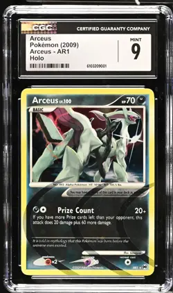 CGC 9 Arceus AR1 Holo Platinum Arceus Pokemon Card - Image 1