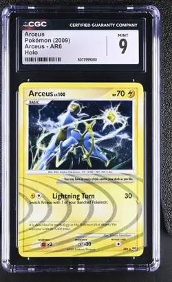 CGC 9 MINT Arceus 2009 Arceus AR6 Holo Pokemon Card - Image 1