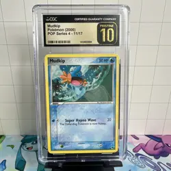 CGC 10 PRISTINE - Pokemon Mudkip 11/17 (2006) POP Series 4 - Image 1
