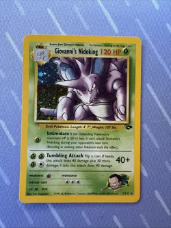Giovanni's Nidoking HOLO 7/132 Gym Challenge VINTAGE Pokemon 2000 - Image 2