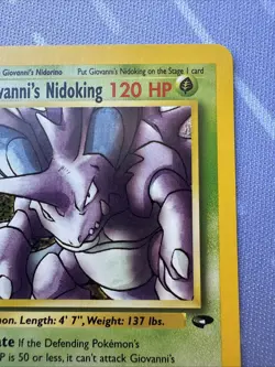Giovanni's Nidoking HOLO 7/132 Gym Challenge VINTAGE Pokemon 2000 - Image 5
