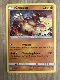 Pokemon TCG Groudon Sun & Moon - Cosmic Eclipse 113/236 Cracked Ice VLP - Image 1