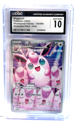 2025 POKEMON GEM MINT WIGGLYTUFF # 105/094 HOLO GRADE 10 AWESOME ! - Image 1