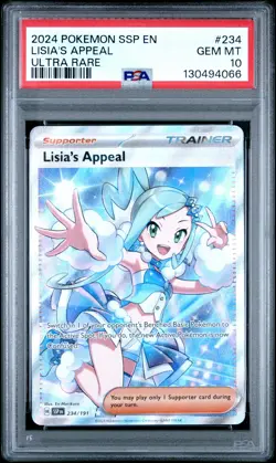 2024 POKEMON SSP EN-SURGING SPARKS ULTRA RARE #234 LISIA'S APPEAL PSA 10 - Image 1