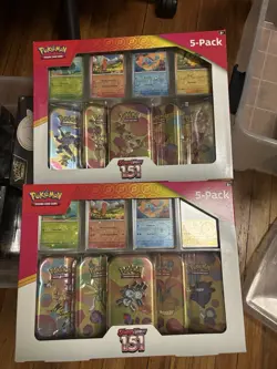 Pokemon TCG Scarlet & Violet 151 Mini Tins Costco Bundle, 5 Pack - LOT OF 2 - Image 1