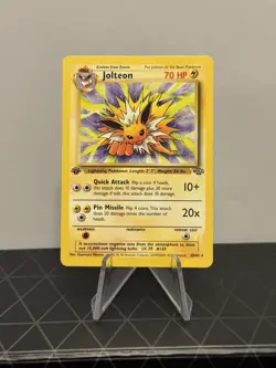 1st Edition Jolteon Non Holo Rare 20/64 LP. Vintage Pokemon TCG 1999 Jungle - Image 1
