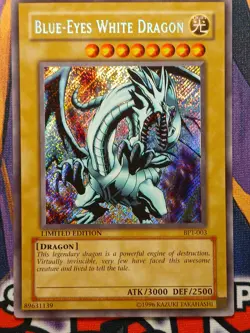 Blue-Eyes White Dragon - BPT-003 - Secret Rare Limited Edition - EX/LP - YuGiOh - Image 1