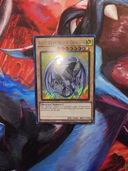Yugioh! Blue-Eyes White Dragon BLMM-EN001 Secret Rare 1st Edition Near Mint - Image 1