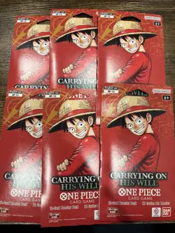 One Piece OP-13 Carrying on His Will Sleeved Booster Packs Lot of 6 Blisters - Image 1