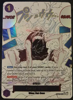 One Piece Gear Two (Alternate Art) OP11-080 A Fist of Divine Speed Foil - Image 1