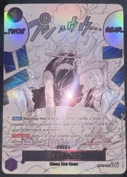 One Piece Gear Two (Alternate Art) OP11-080 A Fist of Divine Speed Foil - Image 3