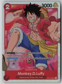 Monkey.D.Luffy (024) OP01-024 One Piece Romance Dawn Super Rare Near Mint - Image 1