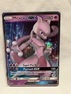 Pokemon Mewtwo GX Holo Ultra Rare TCG Card Hidden Fates 31/68 Full Art - Image 1