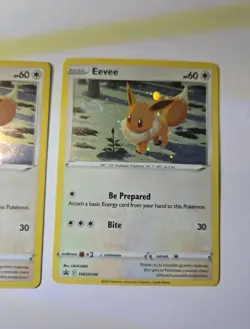 Eevee SWSH190 with SWIRL - SWSH Black Star Promo - Pokemon TCG Card X 2 - Image 3