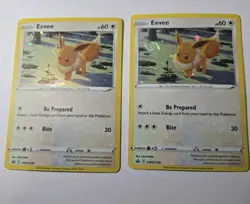 Eevee SWSH190 with SWIRL - SWSH Black Star Promo - Pokemon TCG Card X 2 - Image 4
