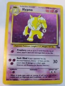Hypno Fossil Set Holo Pokemon Card Base WOTC NM - Image 1