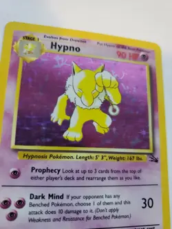 Hypno Fossil Set Holo Pokemon Card Base WOTC NM - Image 3