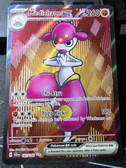 Pokemon TCG Medicham EX 161/142 Holo Ultra Rare Card Stellar Crown NM IR Pokemon - Image 1