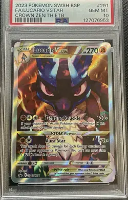 Lucario VSTAR SWSH291 Sword & Shield Promo Holo Card PSA 10 Gem Mint - Image 1