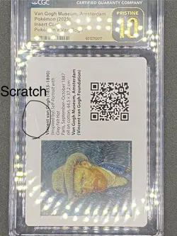 CGC 10 Prstine 2023 POKEMON INSERT CARD POKEMON X VAN GOGH VAN GOGH MUSEUM - Image 3