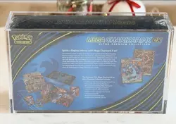 Pokemon Acrylic Case Mega Charizard X EX UPC Magnetic Lid Protector Display Card - Image 2