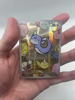 After Skool Hobby V2 #72 Ditto Dratini Holo Fan Art Card Genetic Mystery Pokemon - Image 3