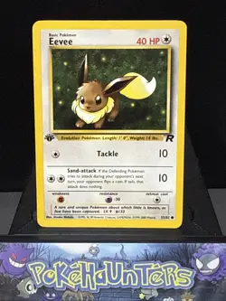 Pokemon Card Eevee 55/82 1st Edition Team Rocket Set WOTC Near Mint - Image 1