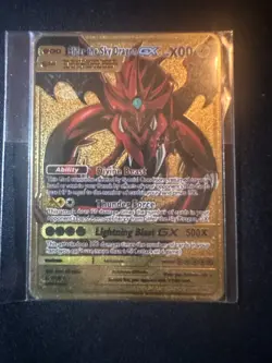 Pokemon Gold Metal Foil Card Slifer The Sky Dragon GX 500X NEW - Image 2