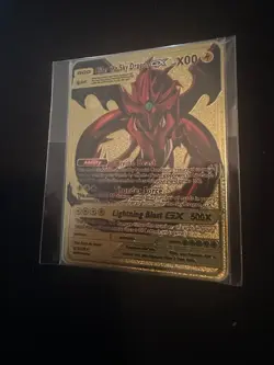Pokemon Gold Metal Foil Card Slifer The Sky Dragon GX 500X NEW - Image 3