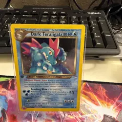 Pokemon TCG Dark Feraligatr Neo Destiny Holo Rare Card #5/105 NM 1st Edition - Image 1