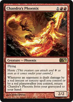 MTG Magic - Chandra's Phoenix - Magic 2012 - Rare - Foil Near Mint - Image 1