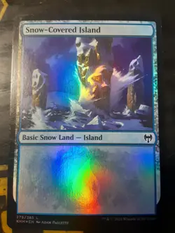 Snow Covered Island 279 FOIL , Kaldiem , Near Mint , MTG , FREE SHIPPING - Image 1