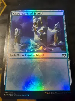 Snow Covered Island 279 FOIL , Kaldiem , Near Mint , MTG , FREE SHIPPING - Image 2