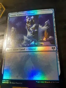 Snow Covered Island 279 FOIL , Kaldiem , Near Mint , MTG , FREE SHIPPING - Image 3