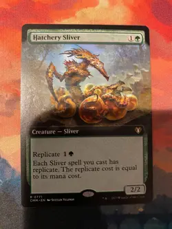 MTG Commander Masters Hatchery Sliver Extended Art - Image 1