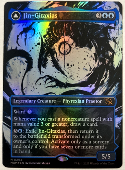 Jin-Gitaxias - Borderless Showcase Foil - Phyrexia All Will Be One (MTG) NM - Image 1
