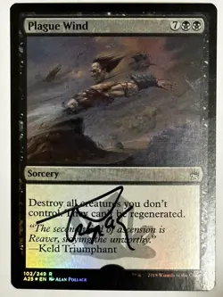 MTG Magic Plague Wind FOIL Signed Sketched Artist Proof x1 A25 Pollack - Image 1
