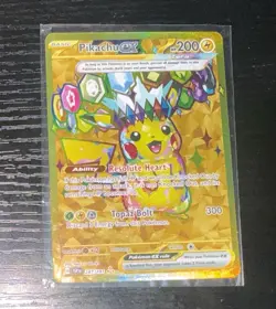 Pokemon TCG Pikachu EX Surging Sparks Holo Hyper Rare Gold 247/191 - Image 1
