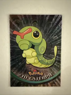 Pokemon Topps TCG: Caterpie #10 Base Chrome - Series 2 - Image 1