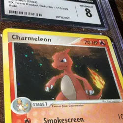 CGC 8 Charmeleon 2004 EX Team Rocket Returns 110/109 Holo Pokemon Card - Image 2