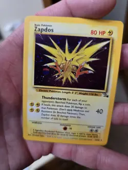 Pokemon TCG WOTC Fossil Zapdos 15/62 Cosmos Holo Rare Thunderstorm Deck MINT - Image 3